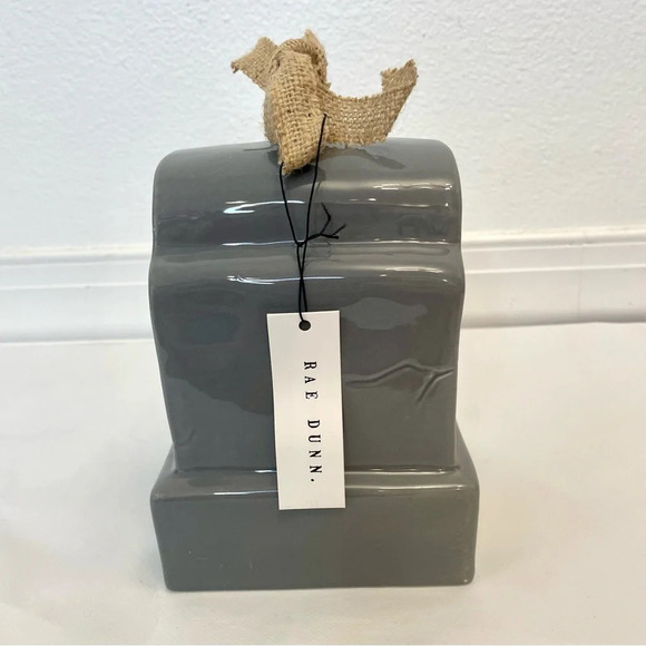 Rae Dunn Grey Tombstone Nine Lives Birdhouse Bird Feeder Halloween Decor New - Picture 8 of 9